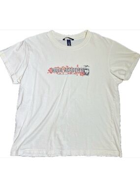 Vintage Y2K American Eagle Hula Academy White T-Shirt